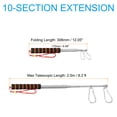 thumbnail image 2 of Unique Bargains 8.2ft Telescopic Handheld Flagpoles Tour Guide Flag Pole with Clips for Teaching, Orange, 1 Pack, 2 of 7