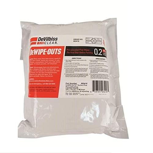 Toallitas DeVilbiss 803418 con bajo contenido de compuestos orgánicos volátiles (paquete de 50)