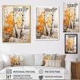 thumbnail image 4 of Designart "Orange Birch Wood During The Winter Season I" Tree Birch Wall Decor, 4 of 7