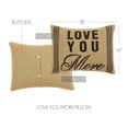 thumbnail image 4 of VHC Brands Burlap Graphic Pillow, 14x18, Love You More, 4 of 6