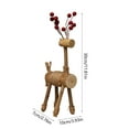 thumbnail image 3 of The Big Save karymi Handcrafted Wooden Couple Mini Reindeer Desktop Figurine Brown Christmas Animal Ornament Gift Home Decoration 11.81x3.94x2.76in Bedroom Decor Weekly flyer up to 70% off, 3 of 6