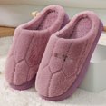 thumbnail image 2 of Zapatillas de algodón para mujer, zapatillas de lana para interior de otoño e invierno, cálidas y bonitas, zapatillas de algodón para parejas, zapatos de confinamiento antideslizantes, 2 of 6