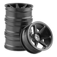 thumbnail image 3 of 4 Pieces RC Car Metal Wheel Hub Rim 5.2cm 1:10 Scale RC Touring Black, 3 of 8