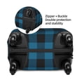 thumbnail image 2 of Rocae Blue Black Plaid for Suitcase Cove Durable Luggage Protector,Travel Suitcase Cover Fits 18-32 Inch Suitcases(Excluding luggage)-X-Large, 2 of 7