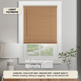 thumbnail image 3 of Achim GII Morningstar Indoor Cordless Woodtone Vinyl Light Filtering Window Mini Blind, 72" L x 27" W, 3 of 7