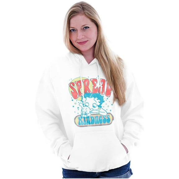 Retro Betty Boop Spread Kindness Hoodie Sweatshirt Women Brisco Brands M