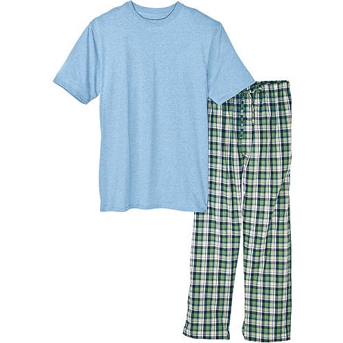 hanes men's short sleeve pajama set