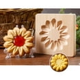 thumbnail image 4 of Carved Wooden Cookie Kitchen Cookie Cutter Cookie Stamp Stamp Cookie Cutter For Cookie Stamp Summer Spring Pancake Chain Football Pancake Shapes Christmas round Cookie Vacuum Former Hand Held Vacuum, 4 of 5