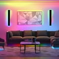 thumbnail image 3 of Melucee 2 Pack 24inch Long Outdoor LED Wall Lights 12W Black RGB Integrated LED Bulbs included Exterior Wall Light Fixtures for House Patio Porch Courtyard, 3 of 8