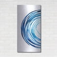 thumbnail image 3 of Luxe Metal Art 'Blue Vortex I' by Grace Popp Metal Wall Art, 24"x48", 3 of 9