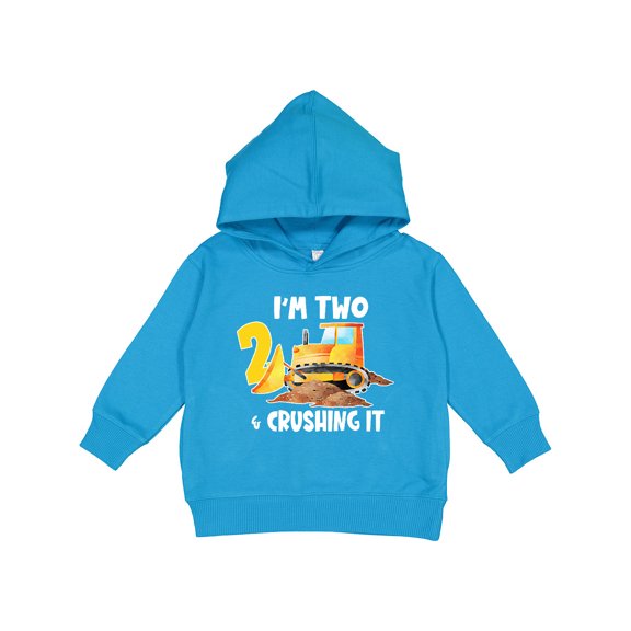 Inktastic I'm 2 and Crushing It Construction 2nd Birthday Toddler Hoodie