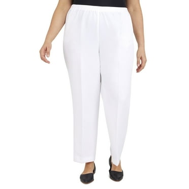 Alfred Dunner Womens Plus-Size Elastic Waist Short Length Pant