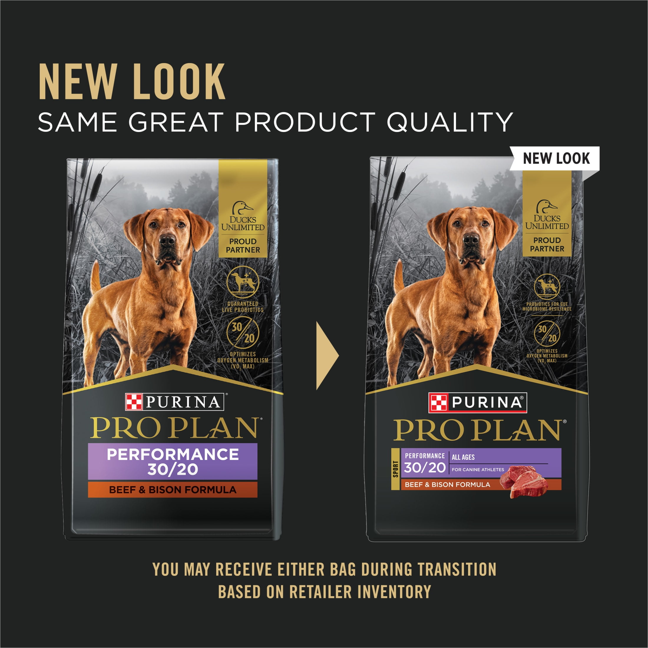 Purina Pro Plan Dog Food Sport Performance High Protein Beef and Bison Dry Dog Food, 33 lb Bag
