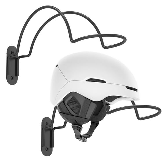2Pcs Wall Mounted Helmet Rack Storage Display Rack Hanger Motorcycle Helmet Holder Hook for Iron Man/Scout Trooper/Hockey/Equestrian/Baseball Helmet（No Helmet）