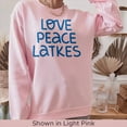 thumbnail image 3 of Hanukkah Sweatshirt, Love Peace Latkes, 3 of 7