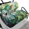 thumbnail image 2 of Psesaysky Tropical Monstera Leaves Universal Golf Cart Seat Covers Ezgo Leopard Print Washable Seat Cover Protector for Club Car Precedent Golf Cart Accessories Fit Like a Glove, 2 of 8