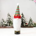 thumbnail image 4 of Bewildely Cubierta de botella de vino Navidad muñeca sin rostro a prueba de polvo ropa de lana protectora puntiaguda champán cerveza sombrero de Kits de decoración para fiestas Duende NO1 Bewildely HA068254-02, 4 of 6