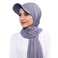thumbnail image 2 of XIAOCHA Womens Solid Brimmed Hijab Headscarf Breathable Casual Head Cover,Grey, 2 of 5