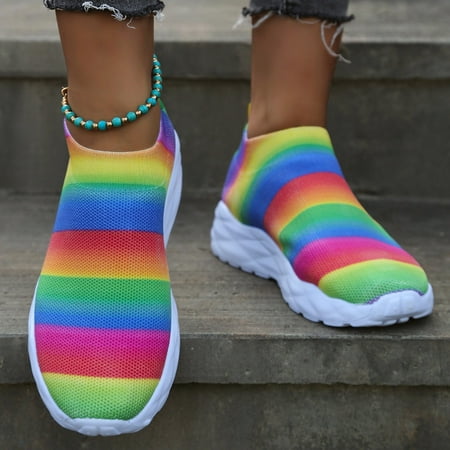 

Leisure Women s Slip On Travel Soft Sole Comfortable Shoes Outdoor Mesh Shoes Runing Fashion Sports Breathable Sneakers
