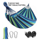 thumbnail image 1 of Hamaca para exteriores, hamaca portátil para jardín, deportes en casa, viaje, Camping, columpio, lona, cama colgante a rayas, hamaca doble para personas individuales PIX-LINK Mobiliario de acampada, 1 of 2