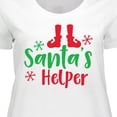 thumbnail image 4 of Inktastic Santa's Helper, Elf Shoes, Snowflakes, Christmas Women's Plus Size T-Shirt, 4 of 5