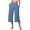 BU1, variant on Casual Summer Half Pants For Everyday Wear Versatile Solid Color Design Easy To Pair With Jeans And Relaxed Trousers Women's Lounge Pants Blue L