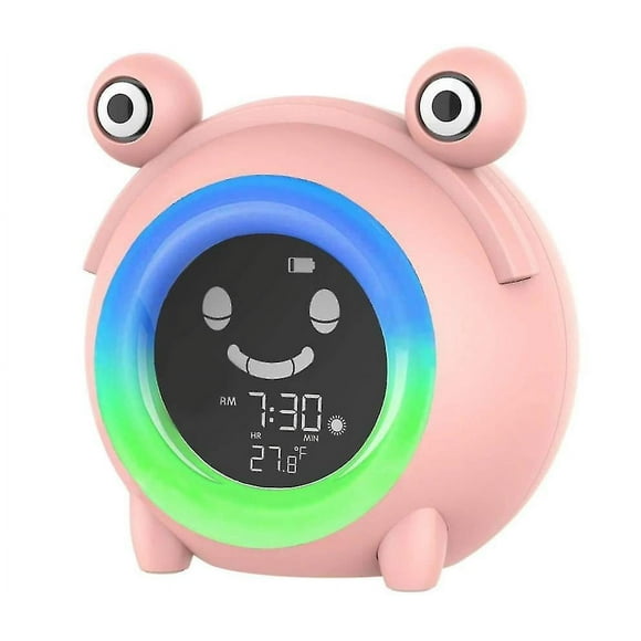 Small Alarm Clock Smart Night Light Little Frog Led Clock Usb Charging Small Night Light Pink Alarm Clock