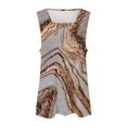 thumbnail image 4 of Blouse pour Femmes Mode Décontractée Imprimée Col Carré Fendu Sans Manches, 4 of 4