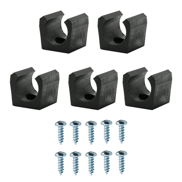 5 Pieces Pool Stick Clips Fishing Rod Clips Wall Mounted Support Multifunctional
