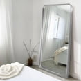 thumbnail image 4 of POSHIONS Bathroom Mirror Metal Framed Mirror Rectangle Wall Mounted Vanity Mirror,32"x 50" Sliver, 4 of 7