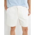 thumbnail image 5 of Denim Shorts Elastic Waist Buttoned Pocket Detailed Folded Leg, 5 of 6