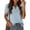 Sky Blue, variant on Patlollav Clearance Womens Loose Casual Short Sleeve V-Neck Solid Casual Blouse T-Shirt Tunic Tops