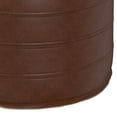 thumbnail image 6 of Simpli Home Brody 20 inch Wide Boho Round Pouf in Distressed Dark Brown Vegan Leather, 6 of 6