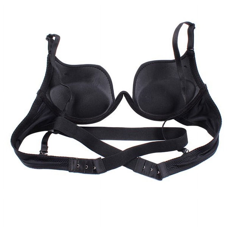 Women's Deep U Plunge Convertible Bra - Multi-Way, Low Back, Halter (Apricot, 38B)