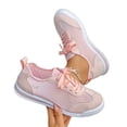 thumbnail image 3 of Sneakers for Women Lace Up Mesh Casual Breathable Knit Flat Sneakers Non-Slip Outdoor Daily Shoes, 3 of 5