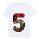 thumbnail image 3 of Camiseta de algodón con dibujos animados para niña, ropa de fiesta de cumpleaños de Disney Marvel, camiseta para niños, número 1, 2, 3, 4, 5, 6, 7, 8 y 9, camiseta de cumpleaños de héroe para niña, 3 of 5