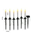 thumbnail image 3 of Eliaeconx 6-Pack Solar-Powered Taper Candles, Flameless LED Window Yard Decor with Rechargeable Battery (White), 3 of 8