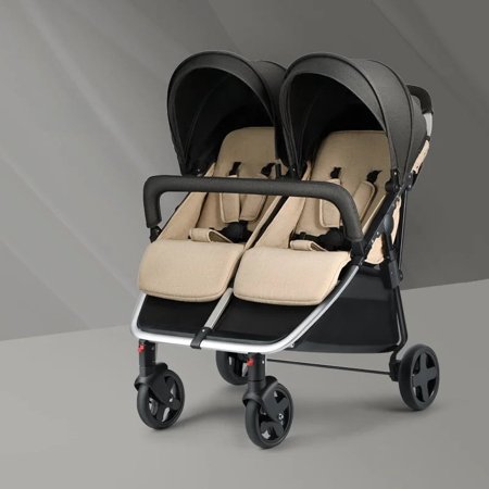 Twin Baby Stroller Second Child Baby Sitting and Lying Stroller Push Non-detachable Strollers Side By Side lightweight strollers