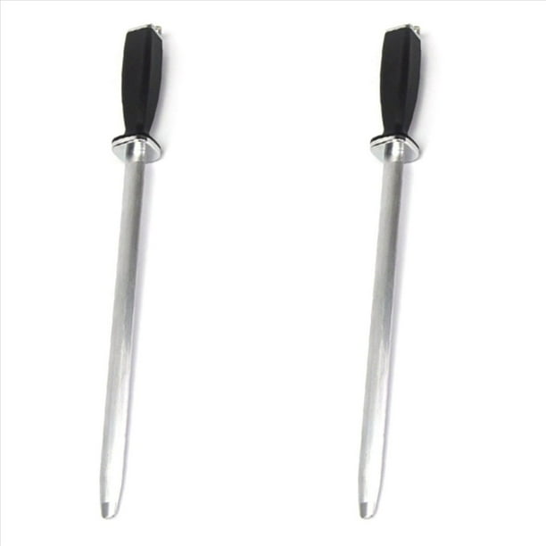 2X Afilador de Cuchillos de Chef Profesional de 10 Pulgadas, Varilla de Afilado de Diamante, Acero para Afilar para Cuchillo