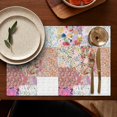 thumbnail image 5 of Pioneer Flower Floral Print Pattern Summer Placemats Table Placemats Set Of 4-Linen Kitchen Washable Placemats Table Mats 12x18 Inch Non-Slip Heat Resistant, 5 of 6