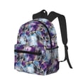 thumbnail image 2 of Lsque Purple Marble Texture Classic Casual Backpack - Large Capacity Water-Resistant Backpack for School, Work, Travel, and Outdoor Activities, 2 of 8