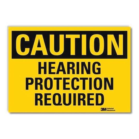 Safety Sign,Hearing Protection,10in.W U4-1392-RD_10X7