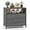 Grey, variant on RELAX4LIFE Wicker Outdoor Bar Cabinet - PE Rattan Patio Bar Table w/Acacia Wood Countertop, Open Shelf & 2 Doors, Buffet Sideboard Organizer for Garden Backyard Pool, Outside Storage Cabinet (Grey)