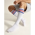 thumbnail image 5 of DOVACKA 1/3-Pack Retro Striped Knee High Tube Socks, Long Socks for Men Women, 5 of 6
