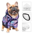 thumbnail image 3 of Fotbe crystal Skull flower Print Small Dog Sweater Hoodies Pet Grey Hooded Soft Fleece Sweatshirts with Pocket Fall Winter Puppy Cat Sweaters Warm Clothes-X-Small, 3 of 7
