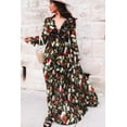 thumbnail image 1 of Women's Black Wild Lotus Ruffle Tiered Maxi Dress, 1 of 18