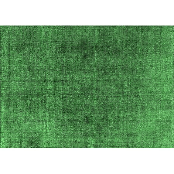Ahgly Company Indoor Rectangle Oriental Emerald Green Industrial Area Rugs, 4' x 6'
