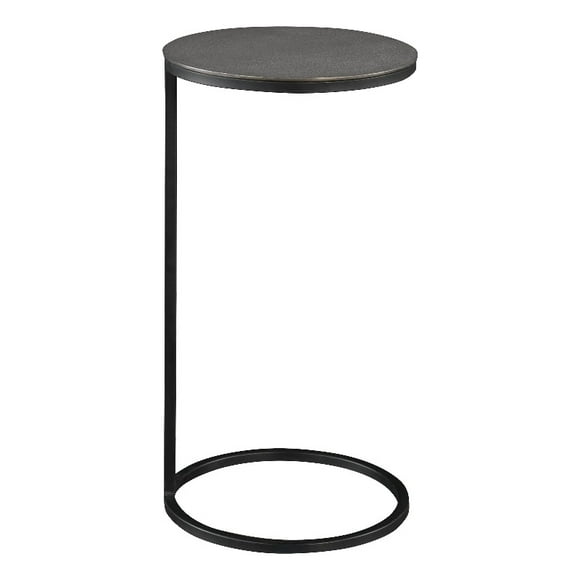Uttermost Brunei Contemporary Metal and Aluminum Accent Table in Black/Silver