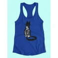 thumbnail image 3 of Cat Silhouette Racerback Tank Women -Image by Shutterstock, Female x-Large, 3 of 4
