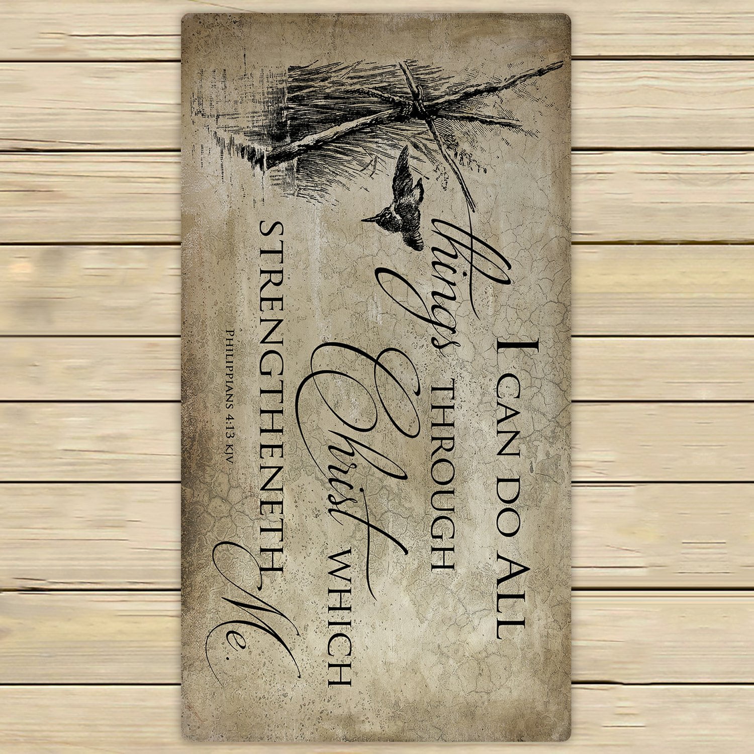 PHFZK Inspirational Towel, Bible Verse Hand Towel Bath Bathroom Shower